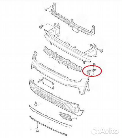 В наличии. Кронштейн переднего бампера левый