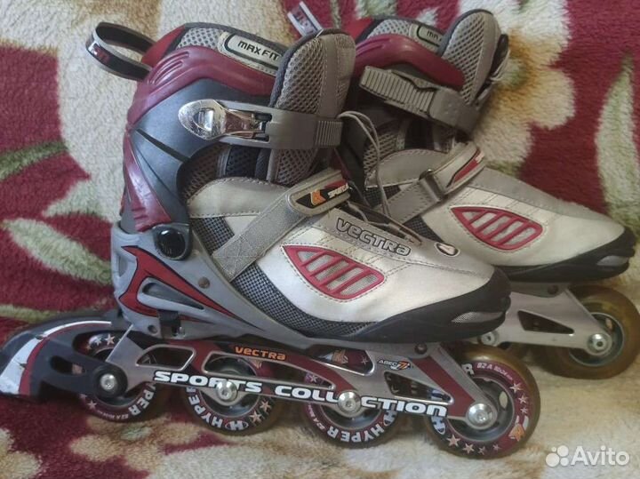 Ролики раздвижные Vectra max fit р.37-40 + шлем