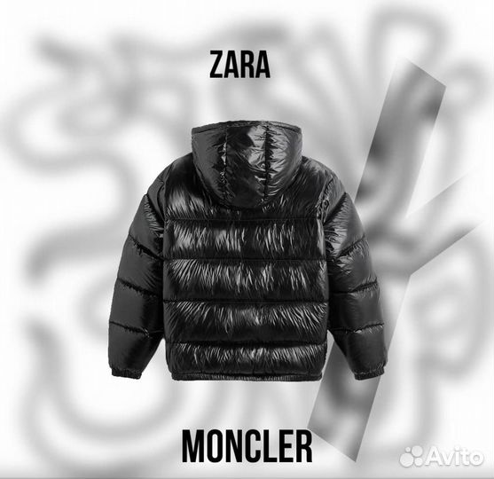 Пуховик Zara x Moncler puffer jacket