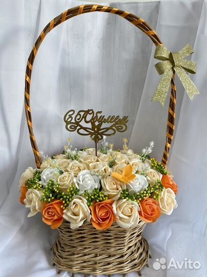 Букет из мыльных роз