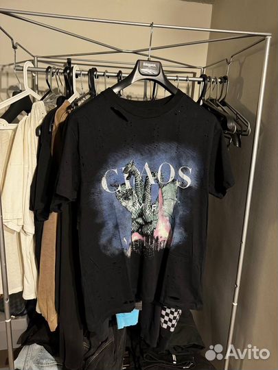 Футболка Amiri Black “Chaos” Distressed оригинал