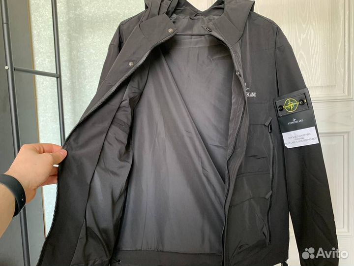 Stone island ветровка черная