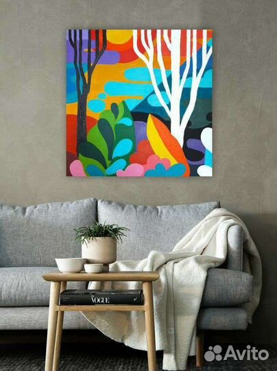 Картина Декоративный пейзаж (акрил, холст)