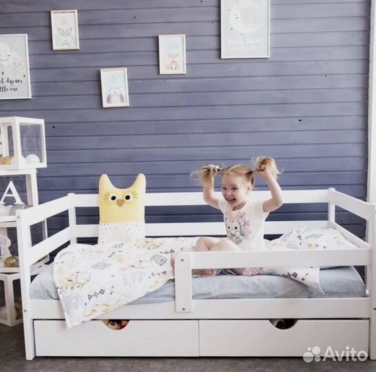 Кровать подростковая с бортиком