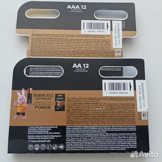 Батарейки duracell аа и ааа