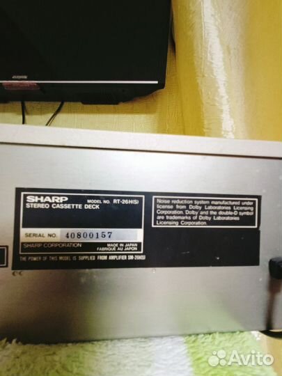 Кассетная дека sharp RT 26