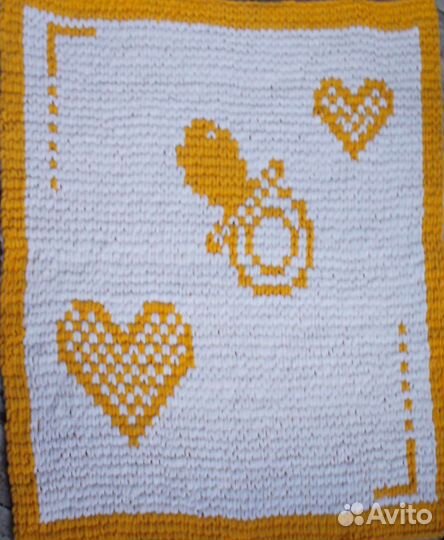 Плед детский вязаный ручная работа