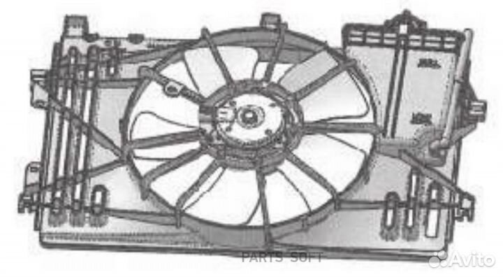 Luzar LFK1922 Э/вентилятор охл. для а/м Toyota Cor