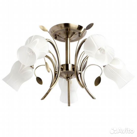 Люстра металл и стекло в спальню современная