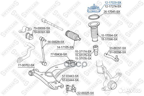 Опора амортизатора переднего Toyota Rav 4 2.4