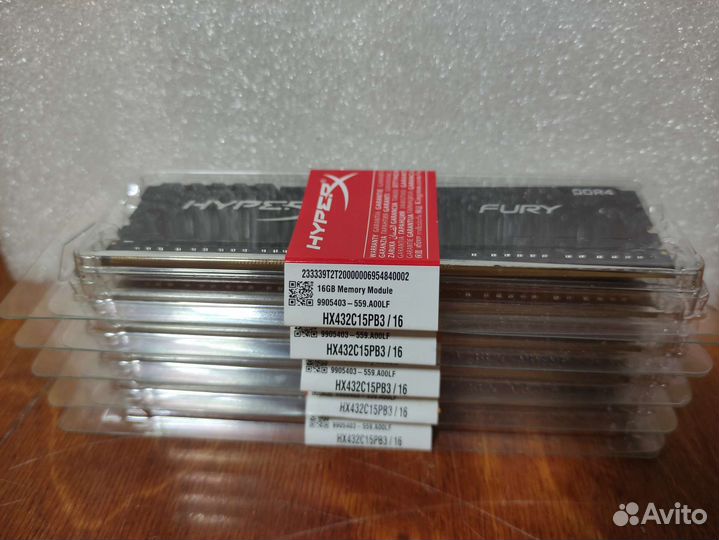 Оперативная память DDR4 16Gb 3200 MHz HyperX fury