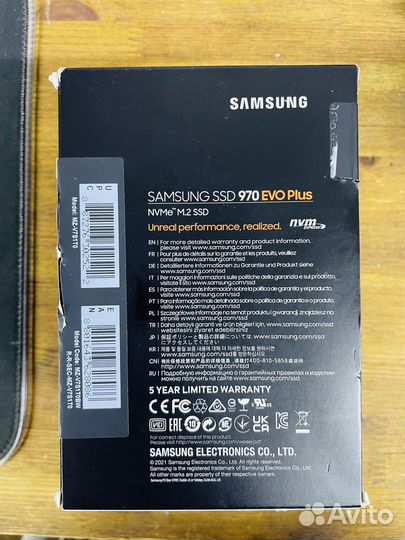 Ssd Samsung 970 evo plus 1tb m2