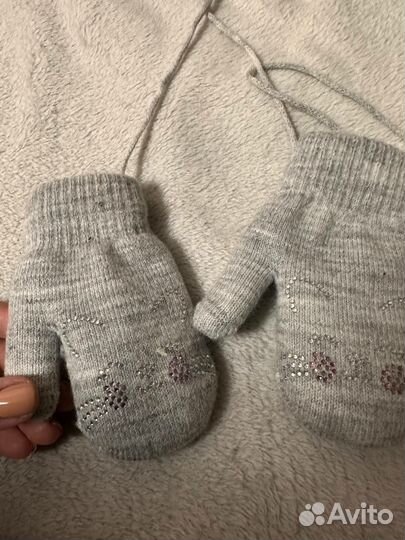 Комплект шапка, варежки