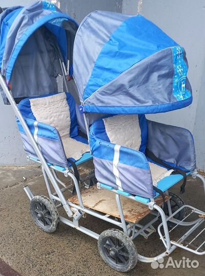 Детские санки коляска бу для двойни