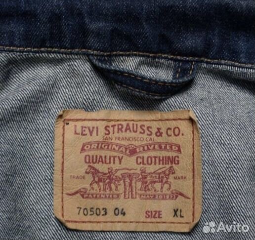 Джинсовая куртка levis винтаж индиго