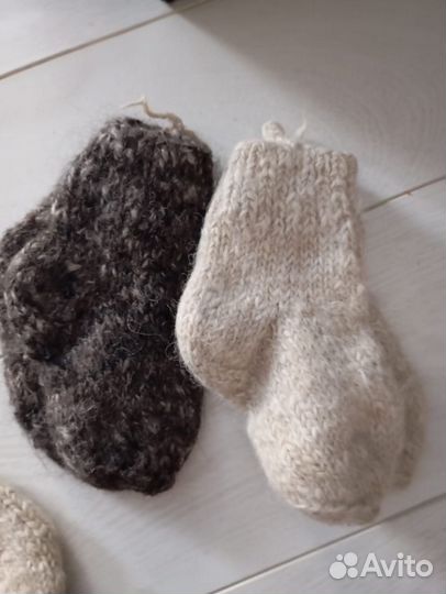 Носки шерстяные вязаные