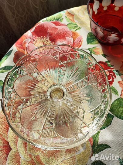 Ваза для фруктов на ножке СССР