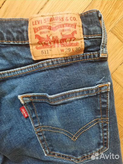 Джинсы levis 501 оригинал 29х30 в идеале