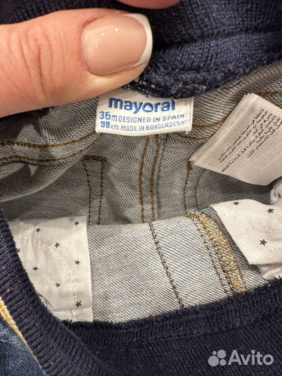 Комплект Mayoral 98 рубашка джинсы