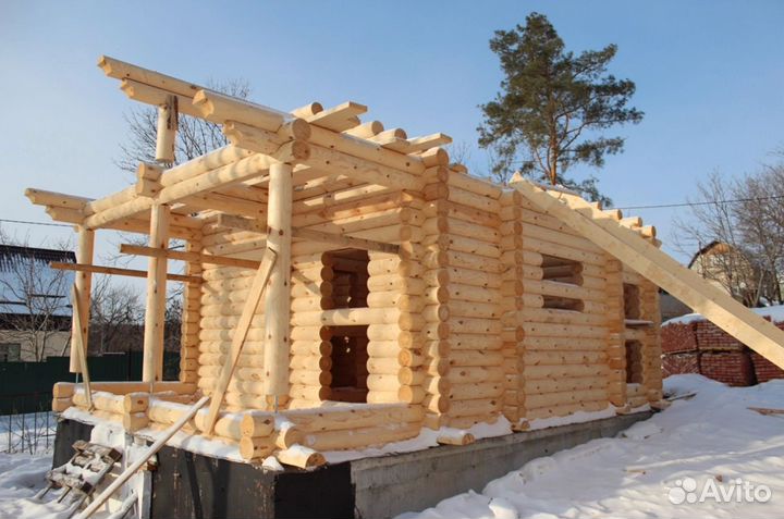 Дом из оцилиндрованного бревна от производителя