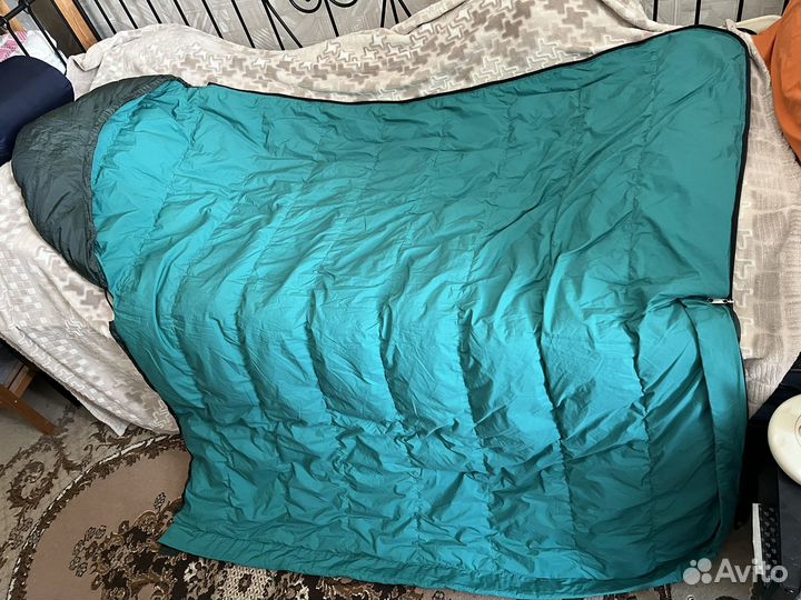 Спальный мешок-одеяло пуховый (140 см +40 капюшон)