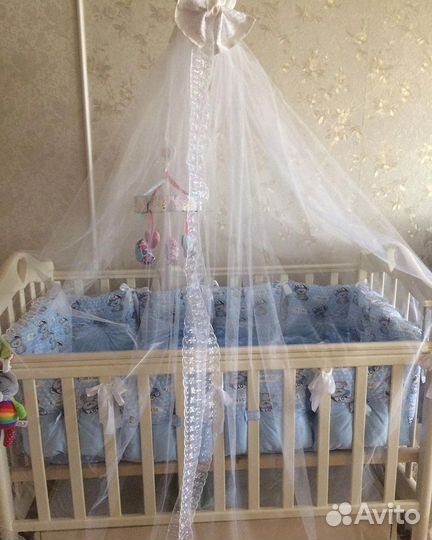 Балдахин в детскую кроватку + крепление