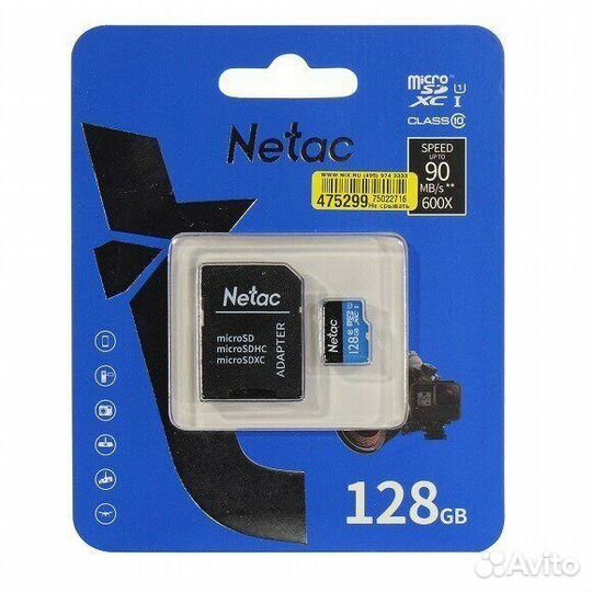 Карта памяти netac microsdhc 128GB U1