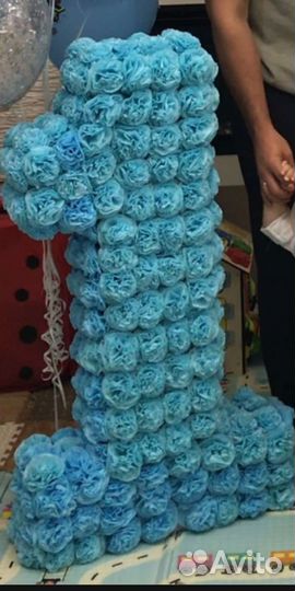 Цифра 1 на годик мальчику