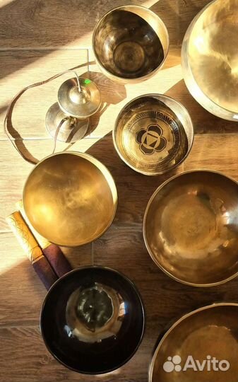 Поющие тибетские чаши, караталы, стики, колотушки