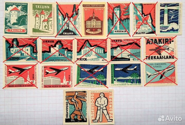 Спичечные этикетки коллекционные Эстония