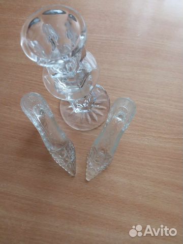Хрустальный подсвечник и туфельки хрустальные