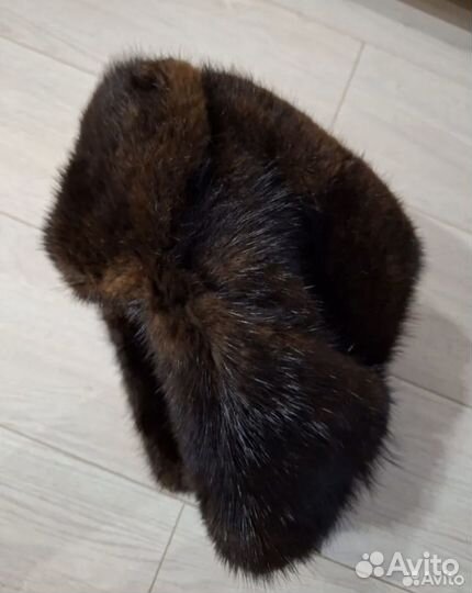 Шапка ушанка норковая мужская