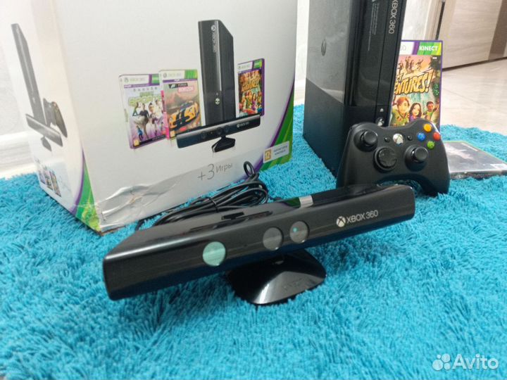 Xbox 360 E 500 gb + kinect + игры