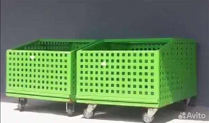 Сетчатый проволочный ящичный контейнер с колесами