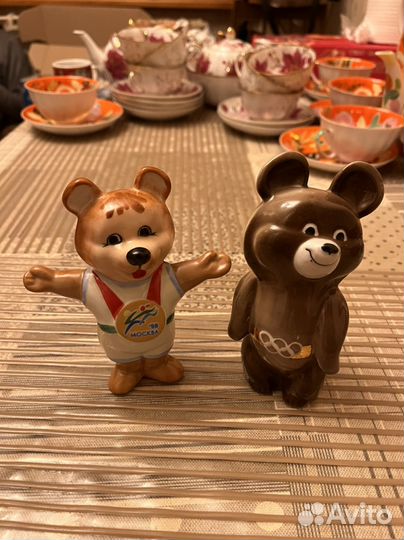 Олимпийский мишка и другие винтажные фигурки СССР