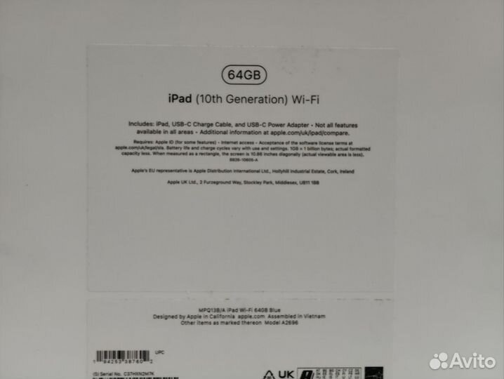 Новый iPad 10 64Gb Blue гарантия/рассрочка