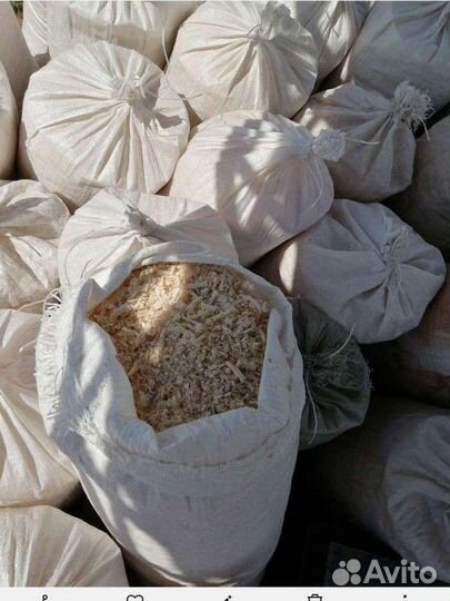 Опилки стружка в мешках