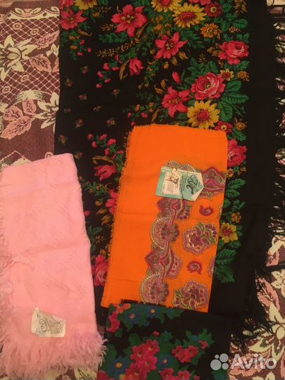 Платки хлопок и шерстяные