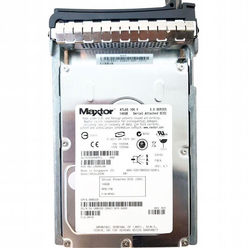 [M8033] Жесткий Диск Dell 146gb Sas 3,5" Hdd M8033
