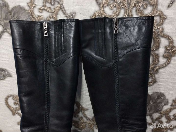 Сапоги женские кожаные