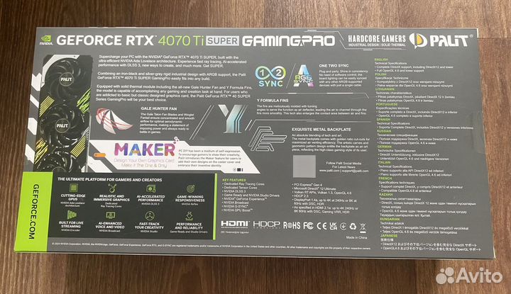 Palit RTX 4070 Ti Super Gaming Pro OC 16Gb