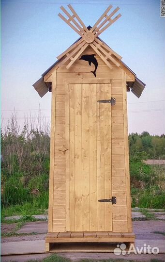 Дачный туалет деревянный Ч434
