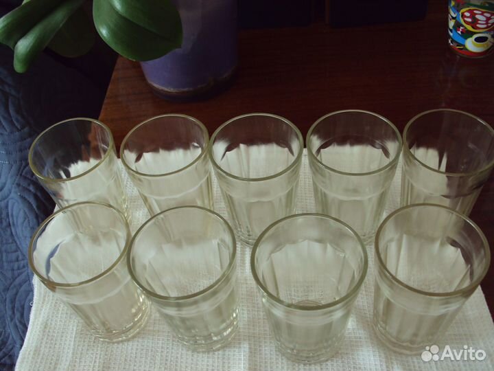 Стаканы граненые широкий ободок 14 гран 60 х годов