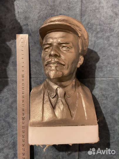 Редкий Бюст Ленин в кепке. Баганов 1979г Силумин