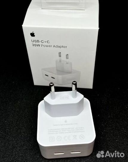 Быстрая зарядка iPhone 35W (два разъема) + кабель