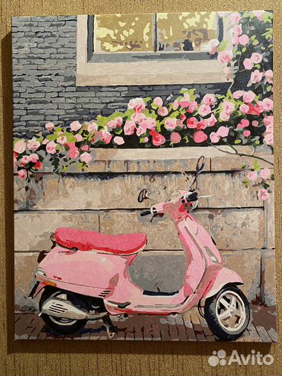 Картина по номерам раскрашенная