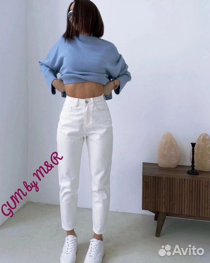 Джинсы белые