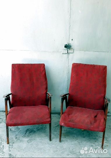 Винтажное удобное кресло 2 шт, Mid-century