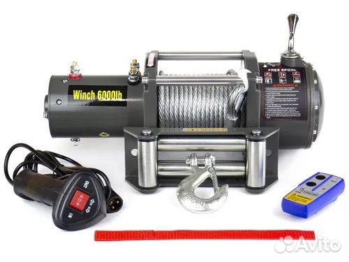 Лебедка electric winch 6000 трос сталь