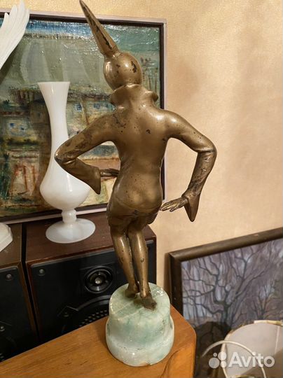 Статуэтка металл модерн Арлекин